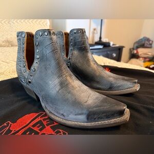 Freebird by Steven Black Crocodile-Embossed Ankle Boots